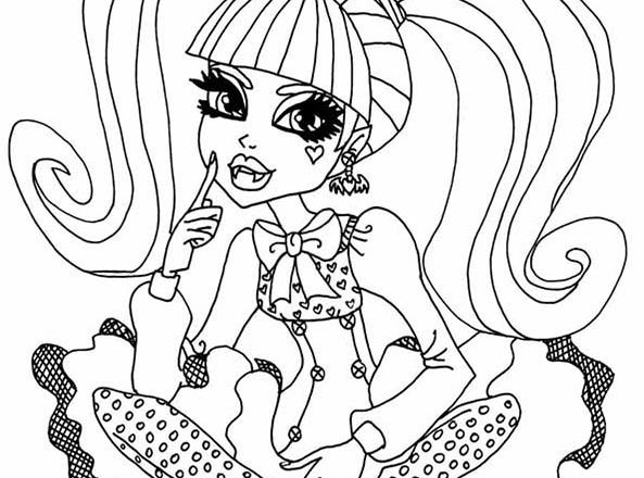 Draculaura disegni da colorare gratis Monster High