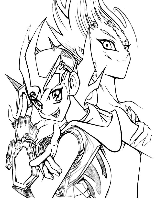 Due personaggi Yu Gi Oh disegni da colorare gratis