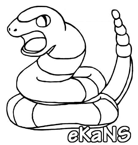 Ekans Pokemon serpente da colorare