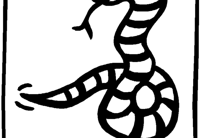 Facile disegno da colorare del serpente