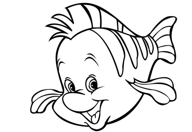 Flounder 2 disegni da colorare gratis