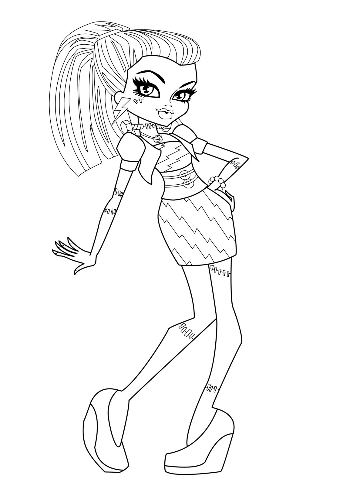 Frankie Stein 2 Monster High disegni da colorare gratis