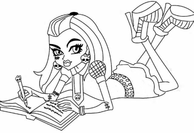 Frankie Stein sui libri Monster High disegni da colorare gratis