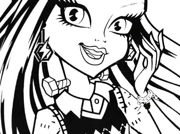 Frankie Stein viso Monster High disegni da colorare gratis