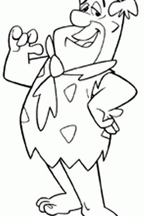 Fred Flintstone fiero disegno da colorare