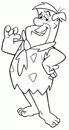 Fred Flintstone fiero disegno da colorare