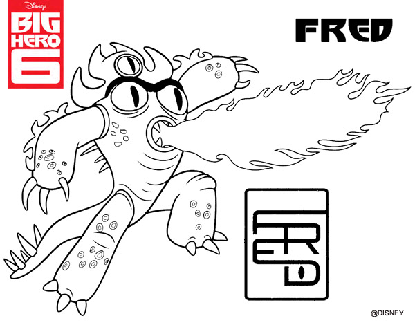Fred disegni da colorare Big Hero 6
