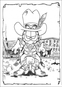 Garfield vestito da cowboy