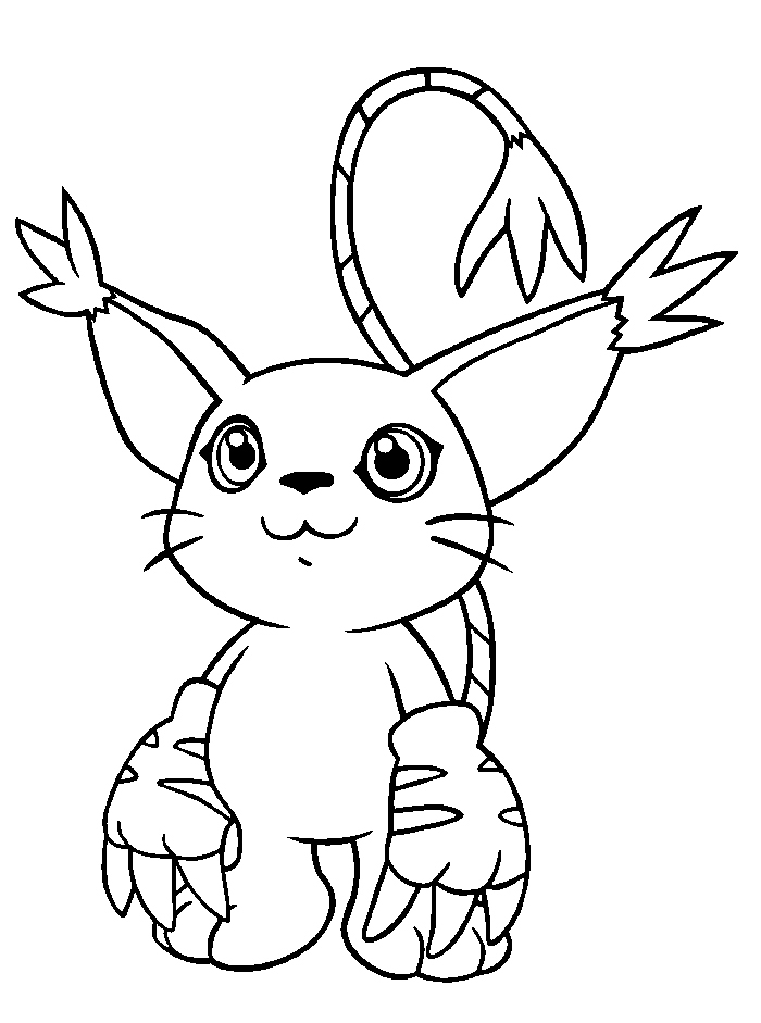 Gatomon 2 disegni gratis da colorare