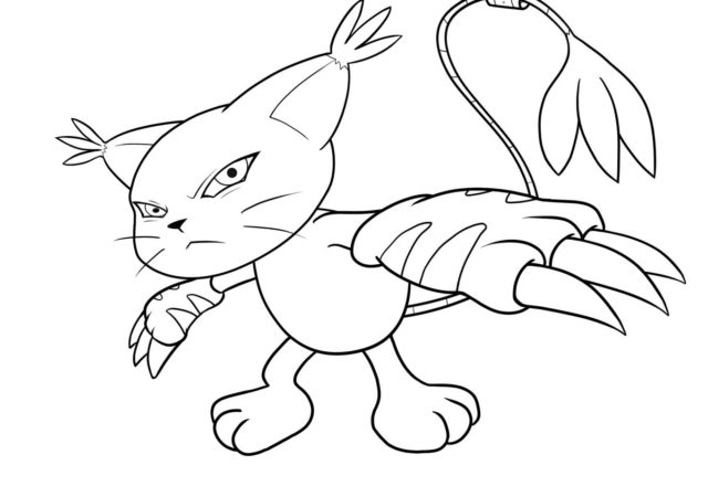 Gatomon 3 disegni gratis da colorare