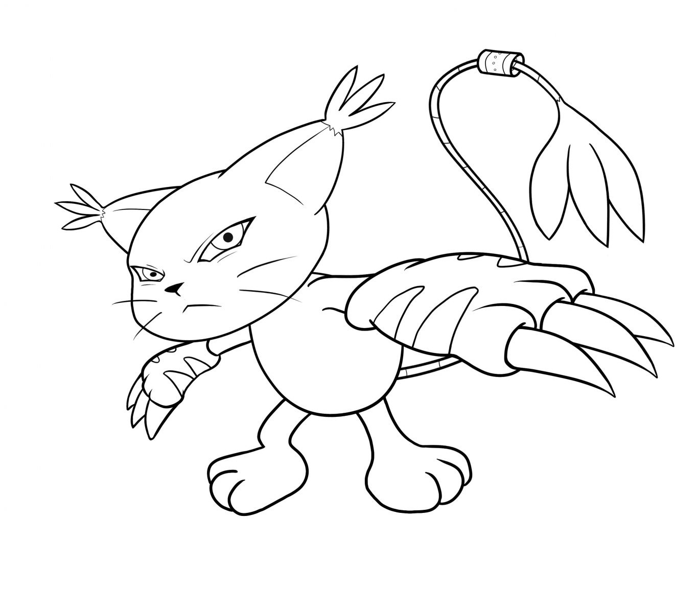 Gatomon 3 disegni gratis da colorare