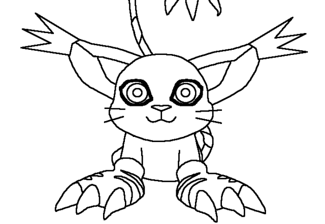 Gatomon disegni gratis da colorare