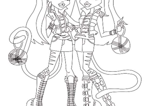 Gemelle Monster High disegni da colorare gratis