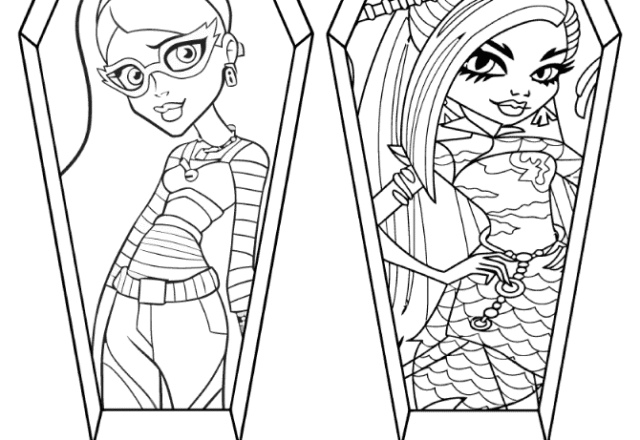 Ghoulia e Jinafire disegni da colorare gratis