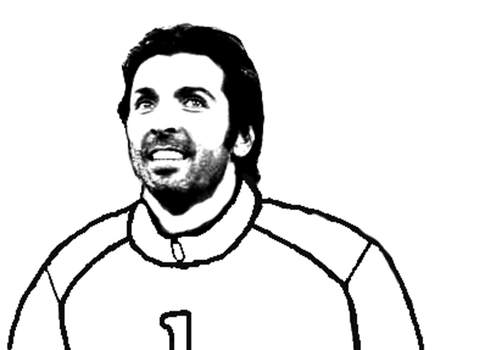 Gianluigi Buffon calciatore disegno da colorare gratis