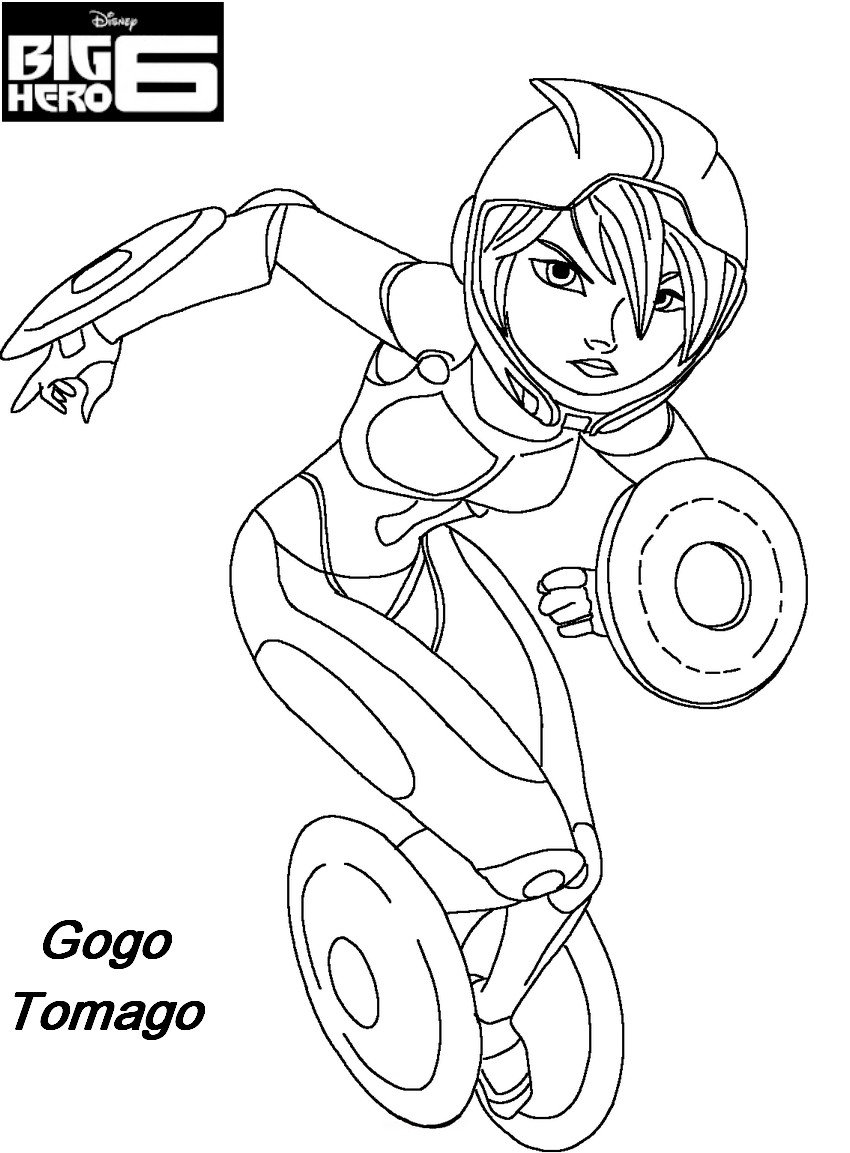GoGo Tomago disegno da colorare Big Hero 6