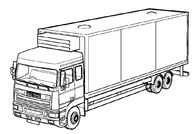 Grande difficile disegno da colorare camion tir