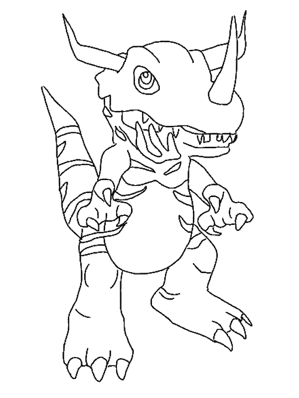 Greymon 2 disegni gratis da colorare