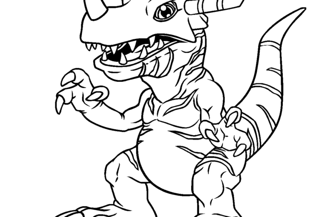 Greymon 3 disegni gratis da colorare