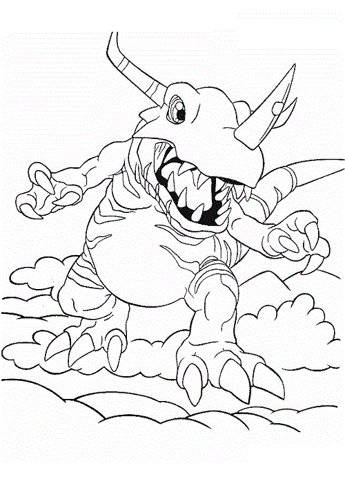 Greymon 4 disegni gratis da colorare