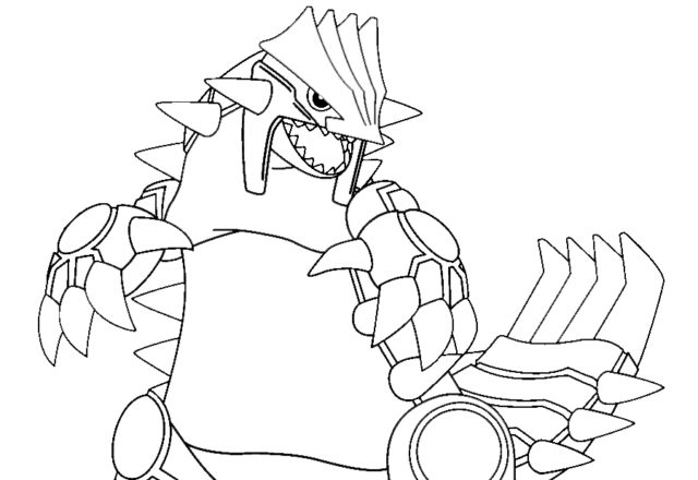 Groudon Pokemon disegno da colorare