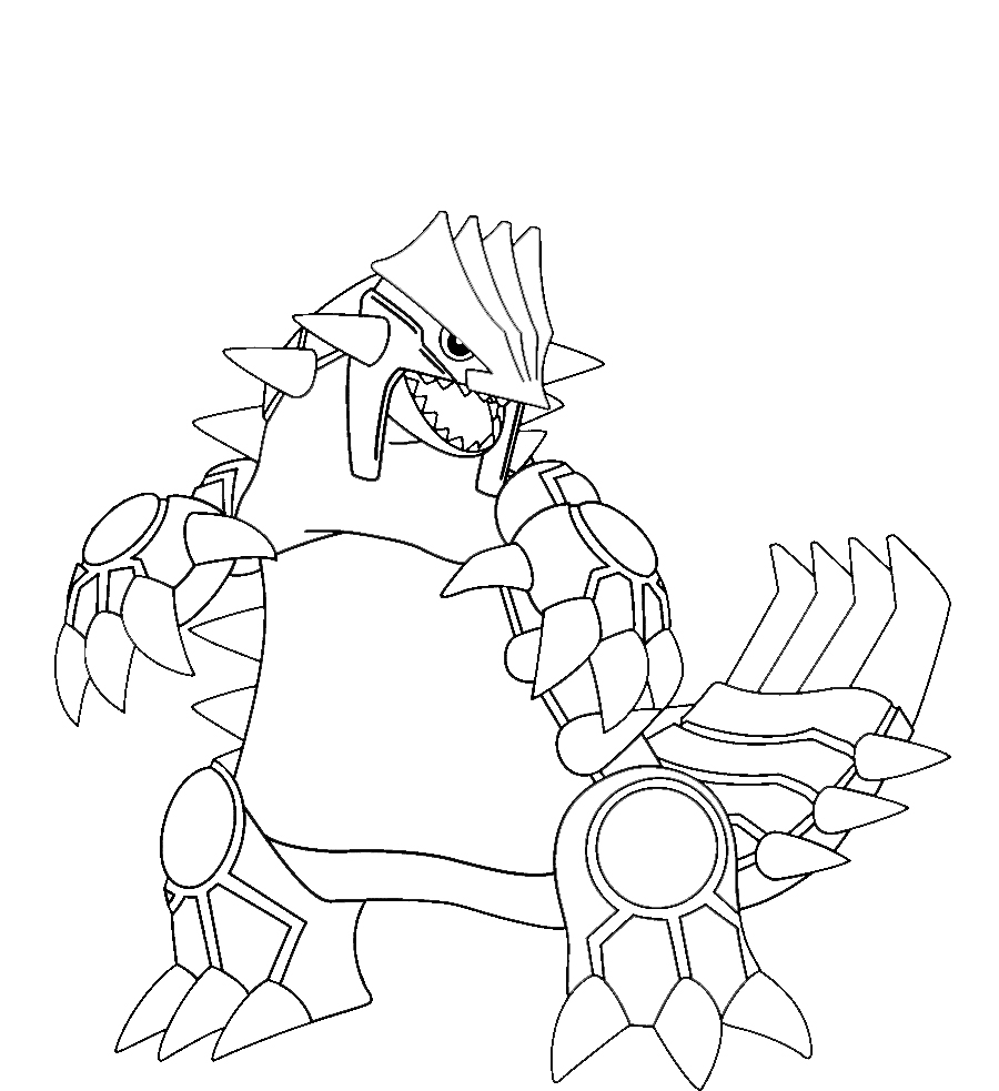 Groudon Pokemon disegno da colorare