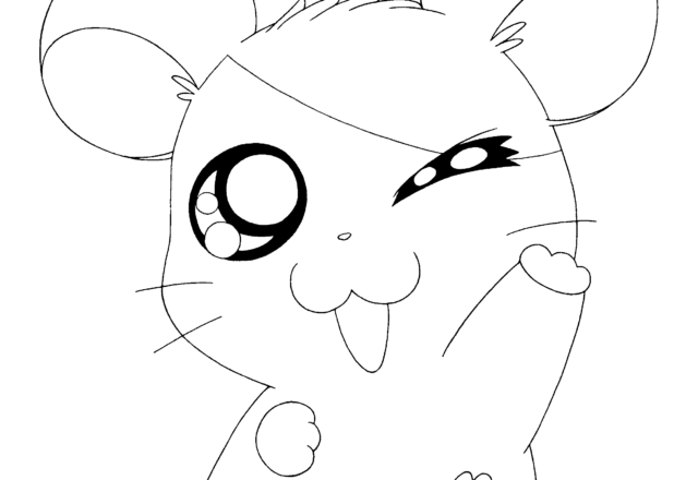 Hamtaro che saluta disegni gratis da colorare