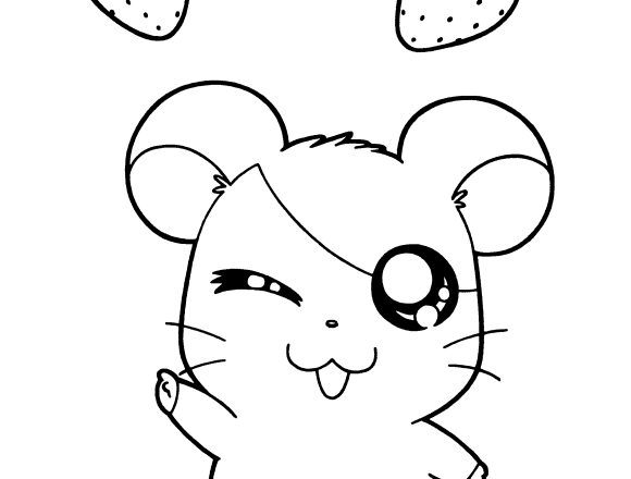 Hamtaro e le fragole disegni gratis da colorare