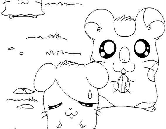 Hamtaro triste disegni gratis da colorare