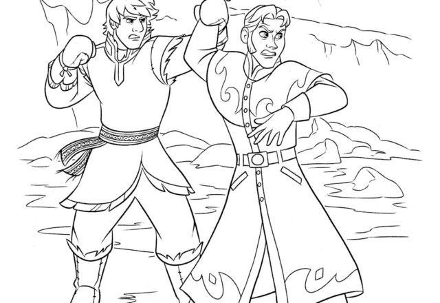 Hans e Kristoff disegni da colorare gratis