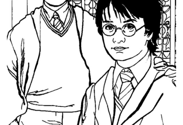 Harry e Ron Weasley Harry Potter da colorare