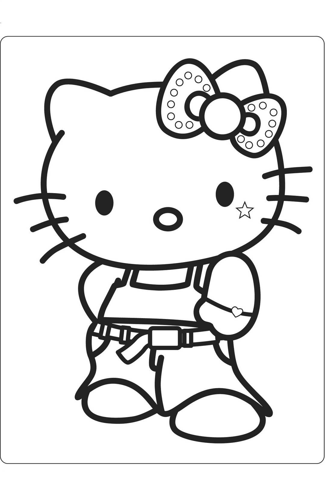 Hello Kitty chic disegni da colorare gratis