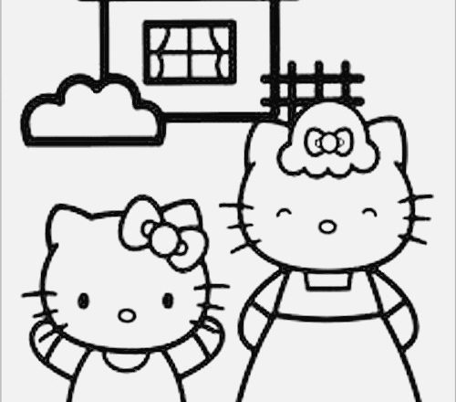 Hello Kitty con la mamma disegni da colorare gratis