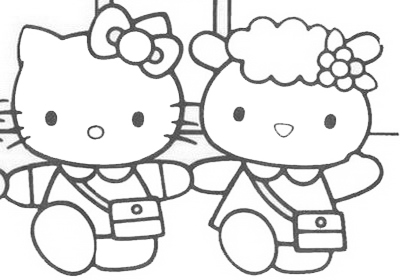 Hello Kitty e Fifi disegni da colorare gratis