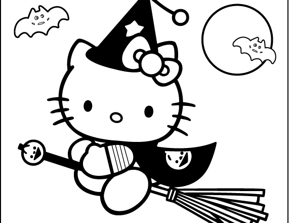 Hello Kitty streghetta disegni da colorare gratis