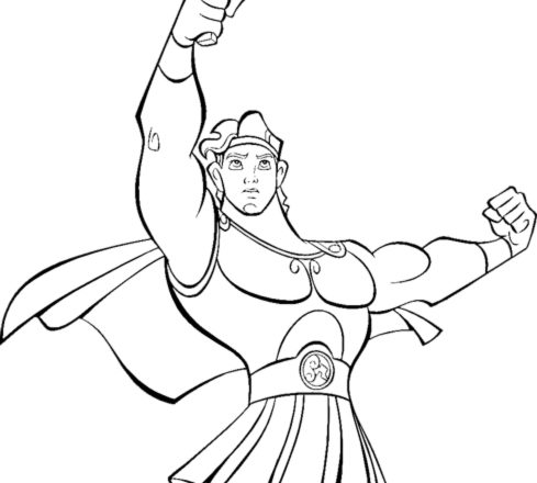 Hercules con la spada disegni da colorare gratis