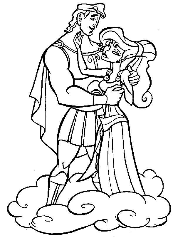 Hercules e Megara disegni da colorare gratis