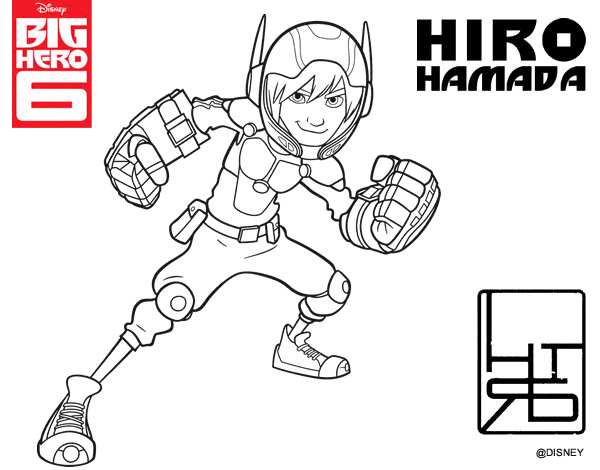 Hiro Hamada all’ attacco disegni da colorare Big Hero 6