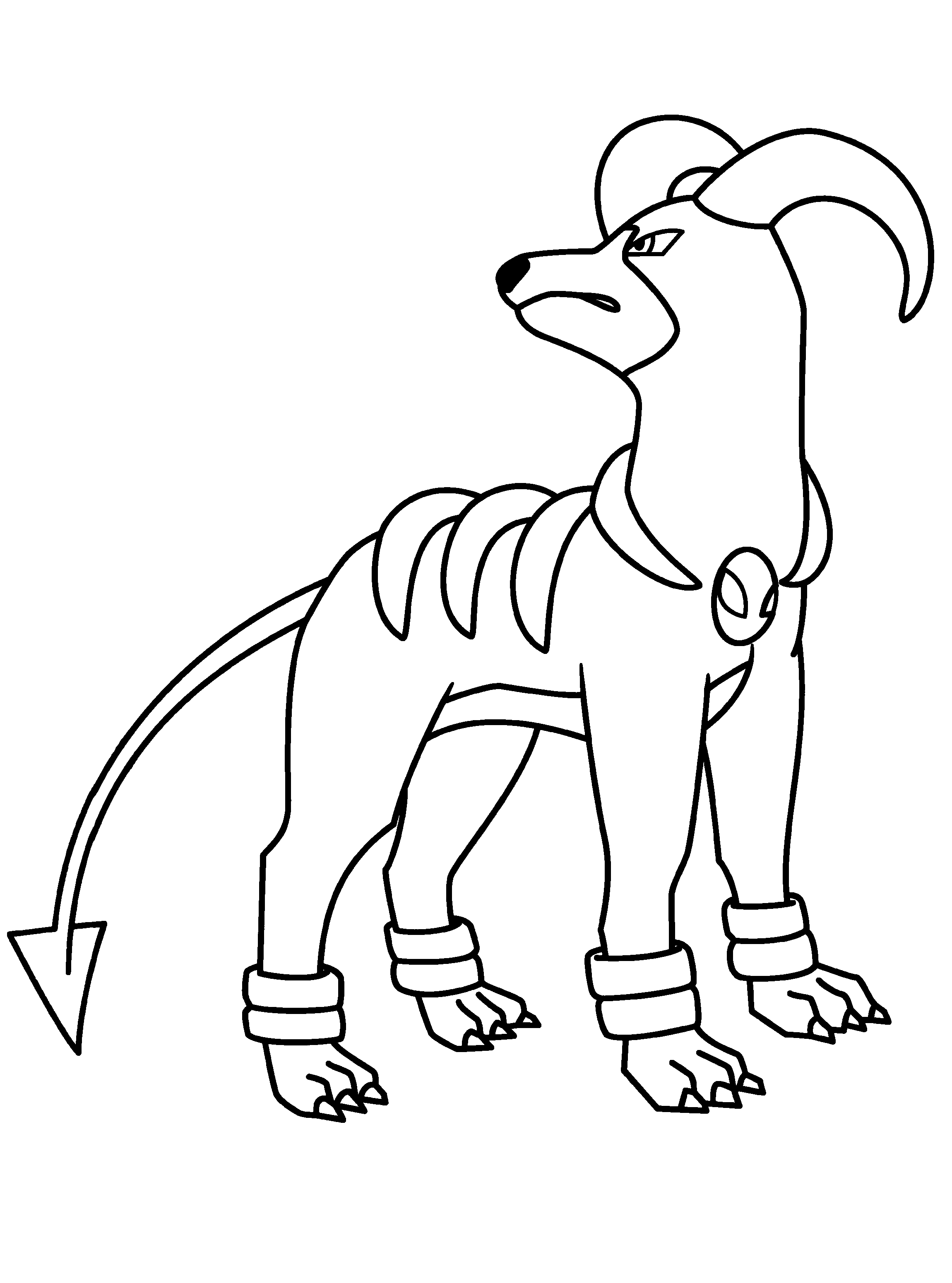 Houndoom disegno da colorare Pokemon