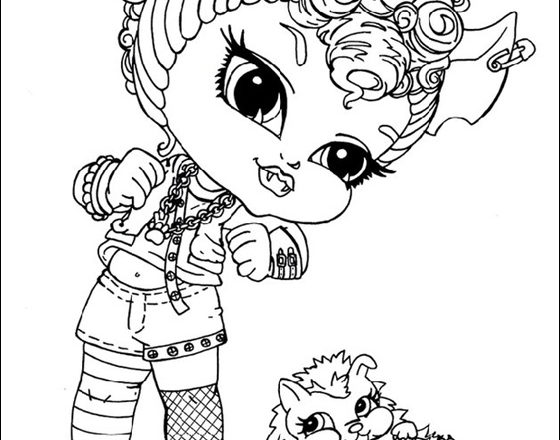 Howleen Wolf Monster High baby disegni da colorare gratis