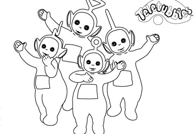 I Teletubbies salutano disegno da stampare e colorare