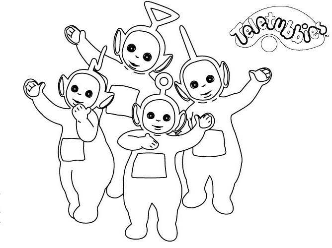 I Teletubbies salutano disegno da stampare e colorare