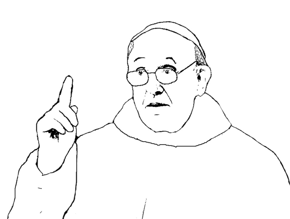 Il Papa Francesco disegno da stampare e da colorare