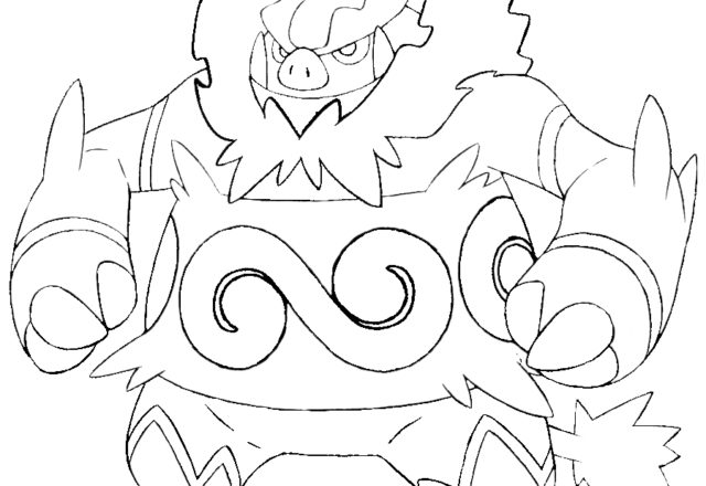 Il Pokemon Emboar disegno da colorare