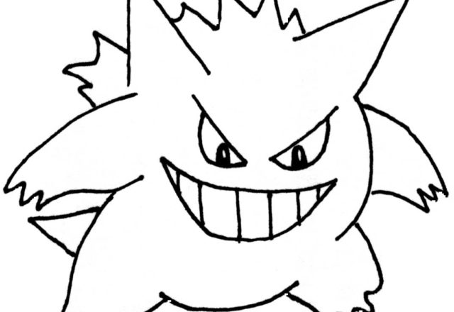 Il Pokemon Gengar disegno da colorare