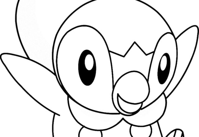 Il Pokemon Piplup felice disegno da colorare gratis