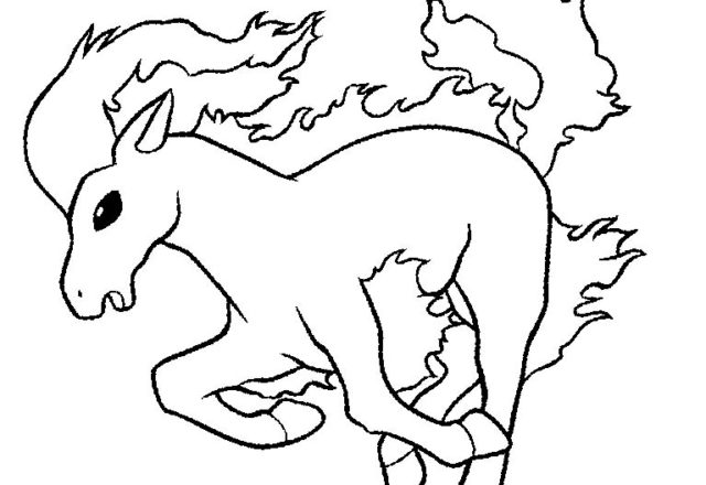 Il Pokemon Rapidash disegno per bambini