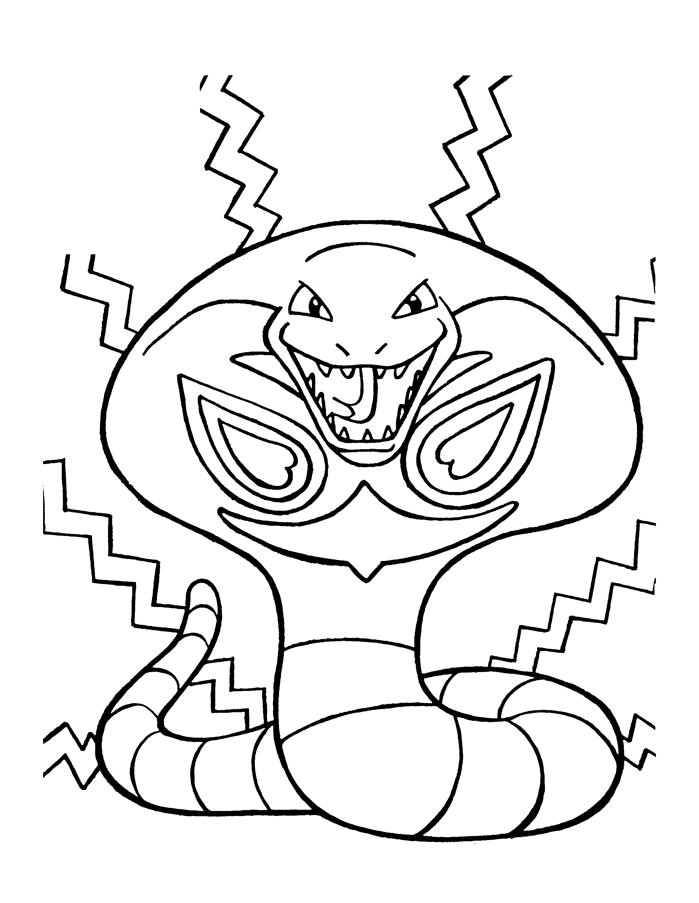 Il Pokemon serpente Arbok disegno