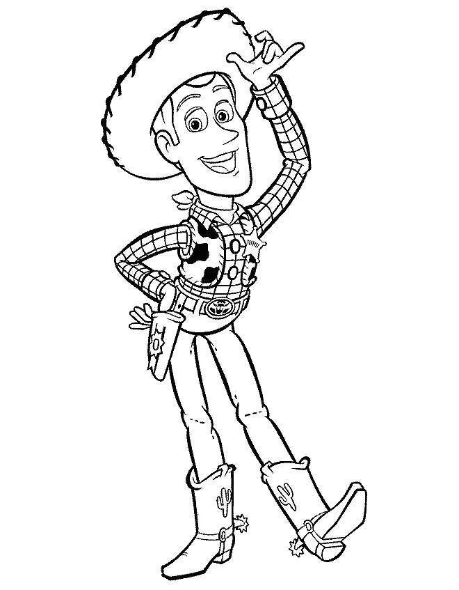 Il cowboy di Toy Story da colorare