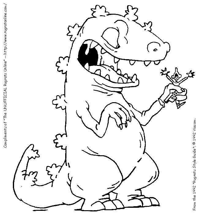 Il dinosauro Reptar de I Rugrats disegno da colorare